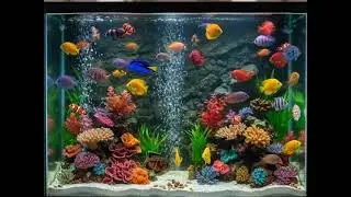 1.5 Hours Relaxing Aquarium 🐠 | Colorful Fish & Water Sounds | No Music