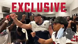 EXCLUSIVE: J.J. Watt, Texans Celebrate WIN + 100 Career Sacks