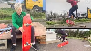 Montando skate e rol&ecirc; com os amigos