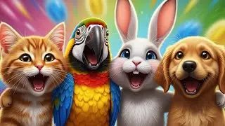 प्यारी बिल्ली और उसके दोस्त 🐱🐶🐰 | Jungle 3D Kids Story#long video #funny video 
