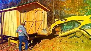 Placing our Amish shed on a pier foundation.