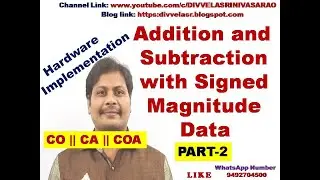 Addition and Subtraction with Signed Magnitude Data || Hardware Implementation || CO || CA || COA