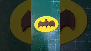 How to make fondant Batman logo / Batman cake / cake toppers #batman #logodesign #marvelcake