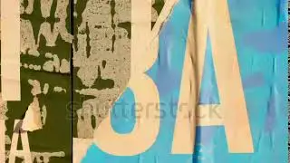 stock footage old colorful posters ripped torn crumpled paper abstract grunge texture wall backdrop
