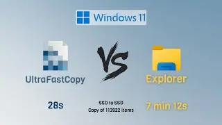 SSD to SSD copy: 130 000+ elements (files+folders) | UltraFastCopy vs Explorer