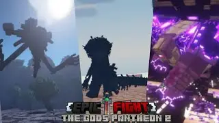 Minecraft PE Epic Fight Mod Immersive Combat Addon, The Gods Pantheon Part 2 Boss Fights Showcase 
