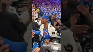 SGA Shares Respect with Ant & Randle 🤝 Postgame Class After Thunder Win the West! #nbaplayoffs  #nba