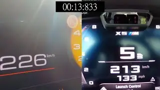 Ferrari Purosnague vs. BMW X5M Competition (0-200 kph Acceleration Battle)