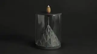 Kin Objects Nelumbo Terrarium Modern Backflow Concrete Incense Burner