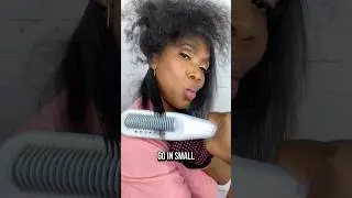 How to use The Wavytalk Steamline Pro Brush on 4c Hair. Does it work? Demo #shorts #wavytalk