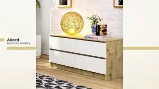 🗃️ Kommode K120 mit 4 Schubladen | Stil & Funktion vereint | Perfekt f&uuml;r moderne Innenr&auml;ume! 🏡