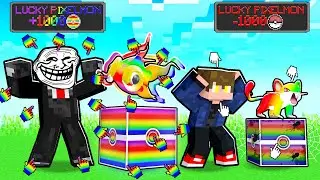 TROLLEI meu AMIGO com LUCKY PIXELMON -10.000 de SORTE e SEM POKEMON no MINECRAFT