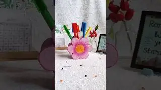 Cardboard Pen Holder 😱🌸। #cardboardcraft #viralshorts #trendingnow #craft #roomdecor #diyprojects