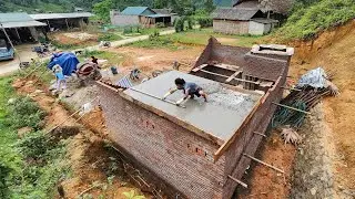 Build a House Handmade By Hand Complete 60% - With Improved Stove, The Creativity of Farmers.