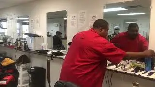 Pennsylvania State Board Barber Test Station set up