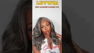 Glueless Grey Wig For All Ages | Throw On And Go Ft. Luvwin