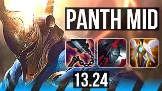 PANTHEON vs ZED (MID) | 66% winrate, 7/2/12 | NA Master | 13.24