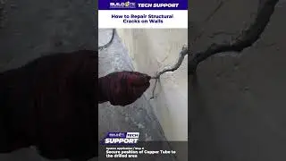 How to Repair Vertical Structural Cracks on Concrete Walls | Epoxy Injection Repair Method
