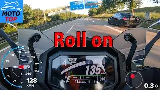 Kawasaki Ninja 1100 SX - ROLL ON 3rd, 4th, 5th, 6th gear - GPS measured