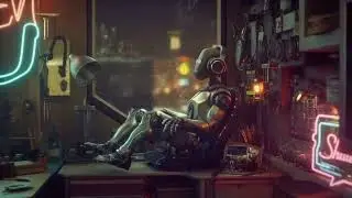 lofi beats for focus | quiet robot at night