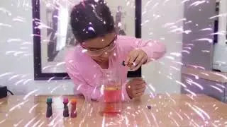 Fireworks in a Glass Science Experiment for Kids