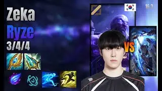 Zeka Mid Ryze vs Xerath lol KR solo rank Full Game 16.3 | 제카 라이즈 vs 제라스