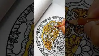 COLORING AN ORIGINAL MANDALA IN SEPIA
