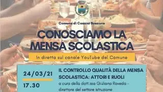 A cura dell'Amm. comunale: Il controllo qualità della mensa scolastica: attori e ruoli.