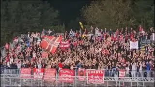 Curva Nord Ancona in trasferta a Rimini 2023-24.