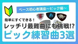 【レッチリ最難曲に挑戦！】ベースをピックで弾こう！おすすめピック弾き練習曲3選 TAB譜有り【ベース初心者講座】