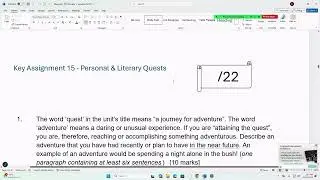ENG3E Class 20:  Unit 4 Activity 1 KQ 15