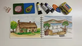 My experimental watercolour sketchbook tour | Artist life | Ideas to fill new Sketchbook | Art block