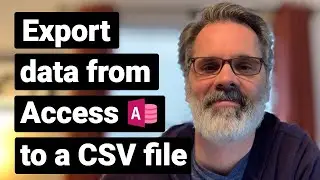 Export Data from Access to a CSV File [VBA Programming]