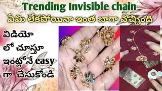 Trending invisible chain making process at home without using wire #creative#diy