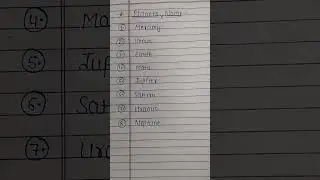 Write planets name in English#viral #trending #shorts