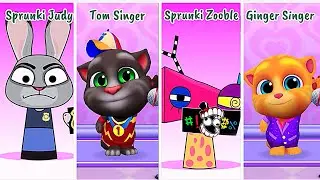 Who Will Prevail: Sprunki Judy Sprunki Zooble Vs Tom Ginger Singer ? 🔥 | 🤔 Mega Battle #002