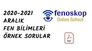 8 sınıf fen aralık örnek sorular 2020 2021