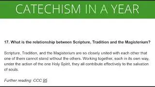 What is the relationship between Scripture, Tradition and the Magisterium?