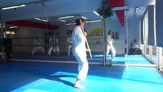 2025 FEB 8 - Mr. Laszlo Tanko - Yon Kyu of Ryu Kyu Kobudo - Leads class in Shushi no Kun Dai.