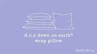 Down on Earth Rhapsody Wrap Down and Feather Pillow with Organic Cotton Ticking