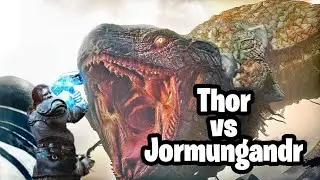 THOR vs WORLD SERPENT (J&ouml;rmungandr) BATTLE In God Of War Ragnarok