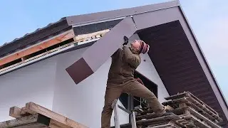 Making The Roof In Winter: Installing Soffit and Fascia Alone DIY