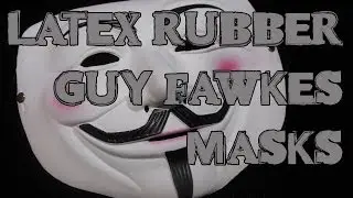 Latex Rubber Guy Fawkes Anonymous Masks in Red Black & White Blackblok.com Review