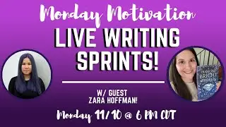 Monday Motivation 💻 Boost Your Productivity with Live Writing Sprints! | 11/10 @ 6 PM CDT