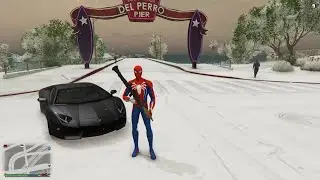 GTA 5: Spiderman Escaping from zombies Attack on Beach #gta5