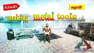 😎finding metal and crystal😀 || ark crystal isle