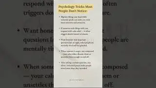 Psychology Tricks That Work Without Saying a Word. #deepquotes #viral #shorts #foryou #psychology