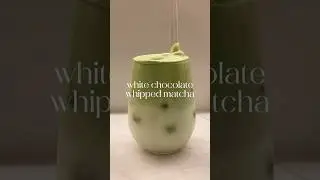 White chocolate whipped matcha #matcha #matchalatte #icedmatcha #matcharecipe #homecafe