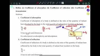 KTG|| Coefficient of absorption, reflection, transmission