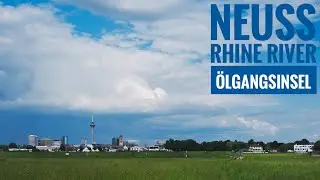 Exploring the beautiful &Ouml;lgangsinsel peninsula (Rhine river) | Neuss, Germany | 4K Walking Tour